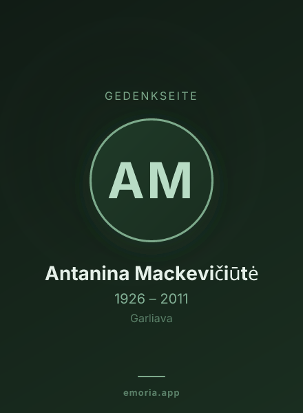 Gedenkportrait von Antanina Mackevičiūtė