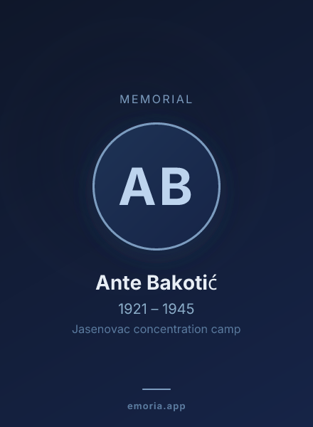 Memorial portrait of Ante Bakotić