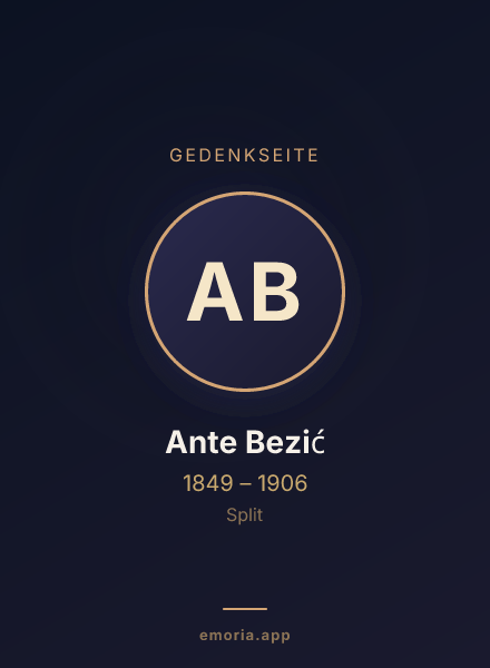 Gedenkportrait von Ante Bezić