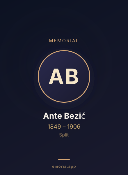 Memorial portrait of Ante Bezić