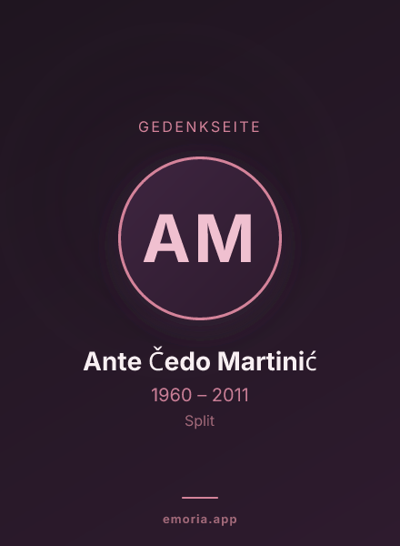 Gedenkportrait von Ante Čedo Martinić