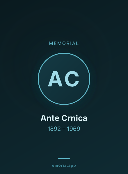 Memorial portrait of Ante Crnica