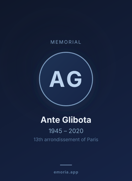 Memorial portrait of Ante Glibota
