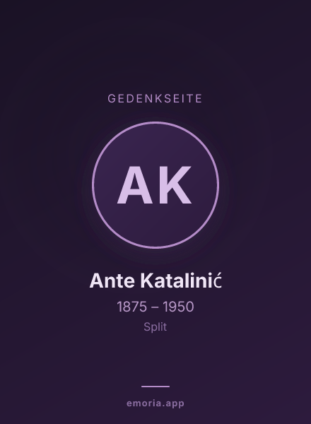 Gedenkportrait von Ante Katalinić