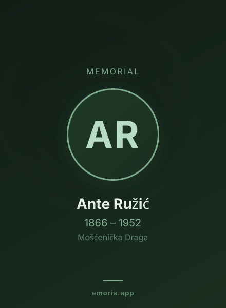 Memorial portrait of Ante Ružić