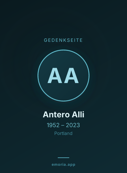 Gedenkportrait von Antero Alli
