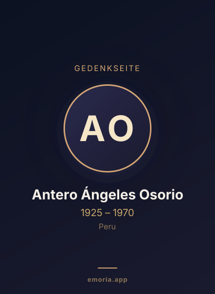 Gedenkportrait von Antero Ángeles Osorio