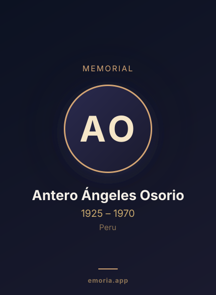 Memorial portrait of Antero Ángeles Osorio
