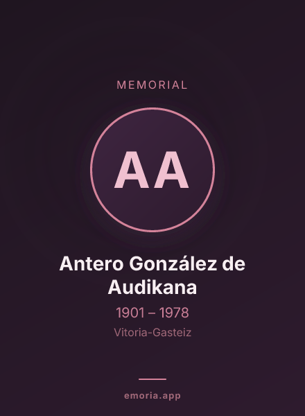 Memorial portrait of Antero González de Audikana