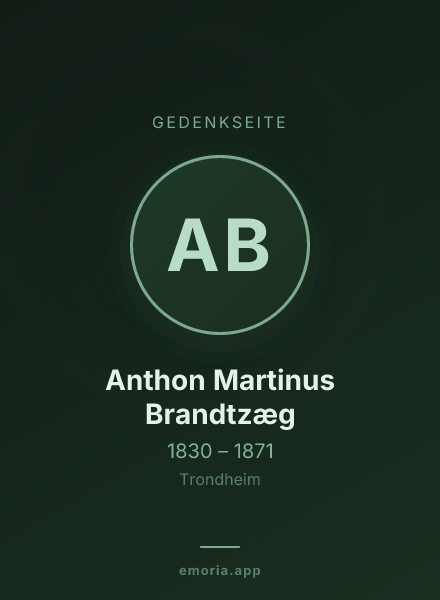 Gedenkportrait von Anthon Martinus Brandtzæg