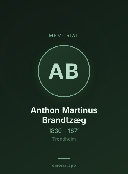 Memorial portrait of Anthon Martinus Brandtzæg