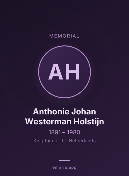 Memorial portrait of Anthonie Johan Westerman Holstijn