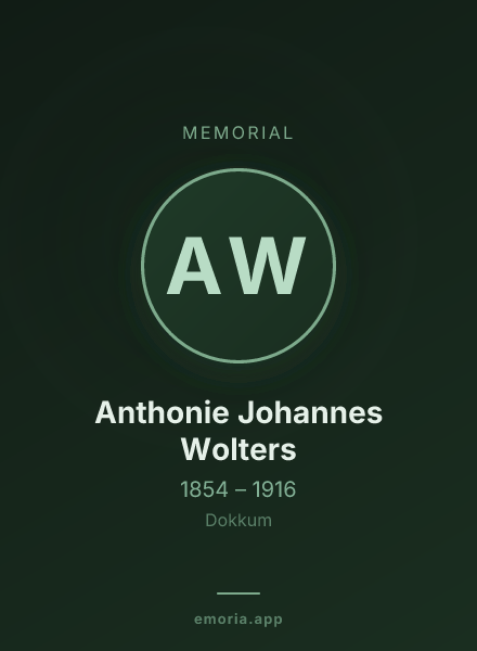 Memorial portrait of Anthonie Johannes Wolters