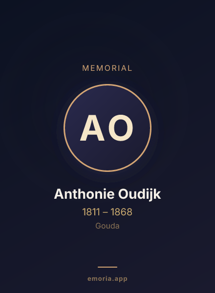 Memorial portrait of Anthonie Oudijk
