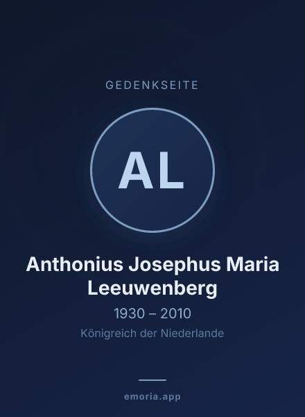 Gedenkportrait von Anthonius Josephus Maria Leeuwenberg