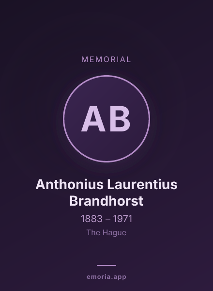 Memorial portrait of Anthonius Laurentius Brandhorst