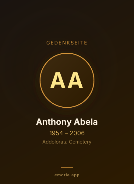 Gedenkportrait von Anthony Abela