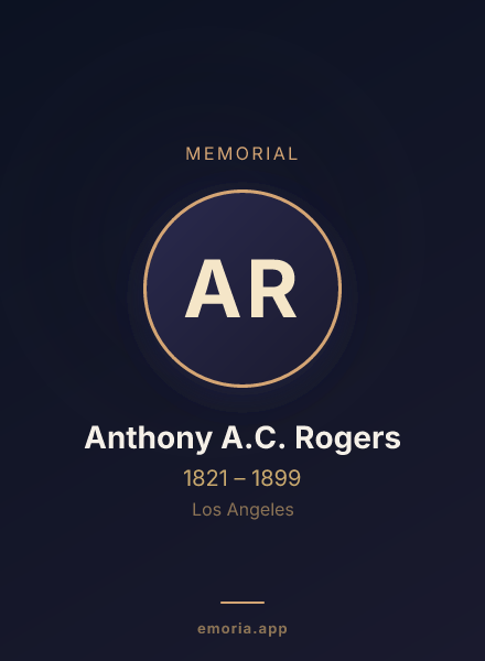 Memorial portrait of Anthony A.C. Rogers