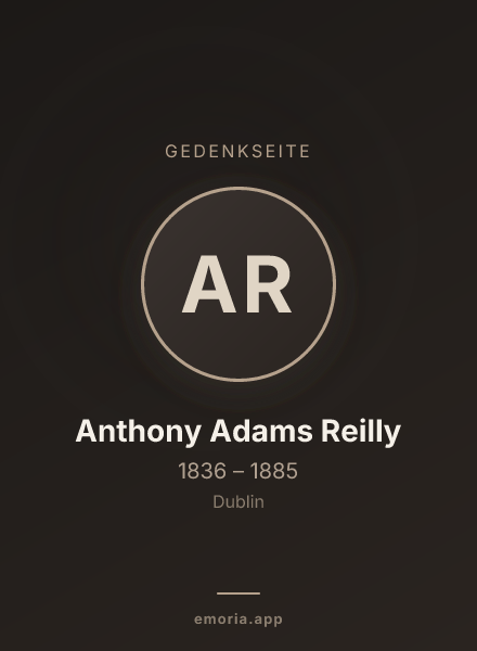 Gedenkportrait von Anthony Adams Reilly