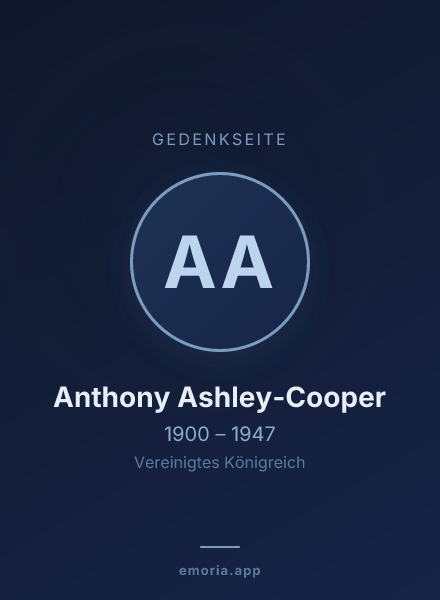 Gedenkportrait von Anthony Ashley-Cooper