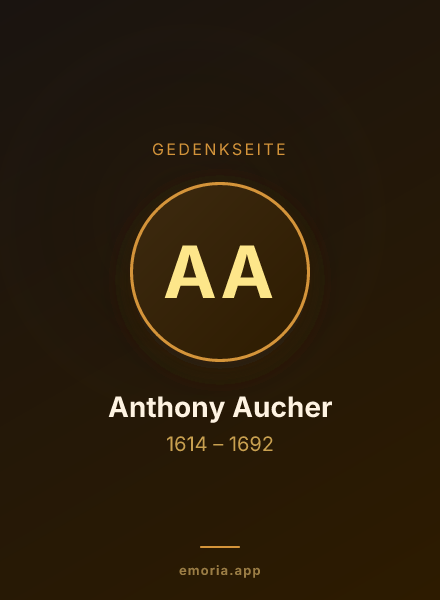 Gedenkportrait von Anthony Aucher