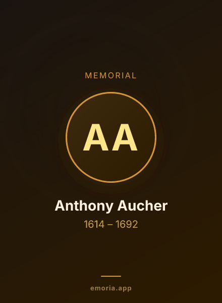 Memorial portrait of Anthony Aucher