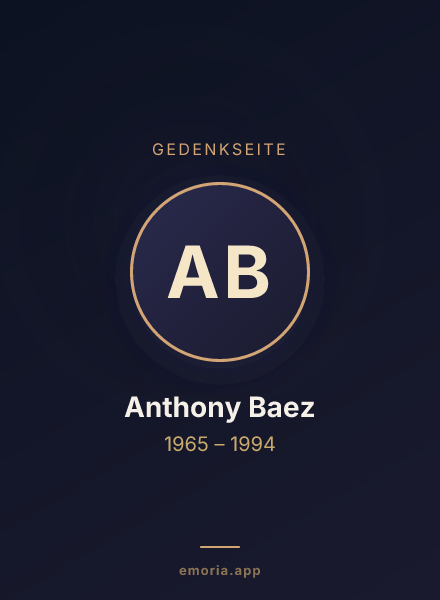 Gedenkportrait von Anthony Baez