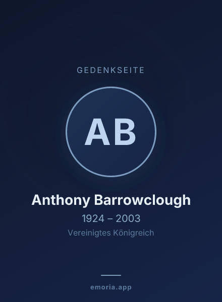 Gedenkportrait von Anthony Barrowclough
