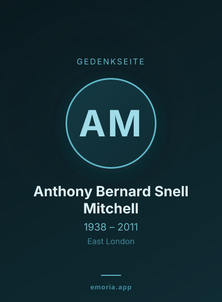 Gedenkportrait von Anthony Bernard Snell Mitchell