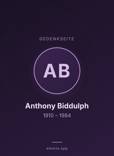 Gedenkportrait von Anthony Biddulph
