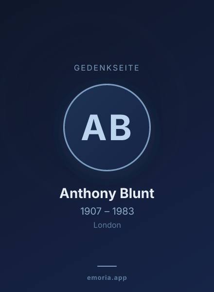 Gedenkportrait von Anthony Blunt