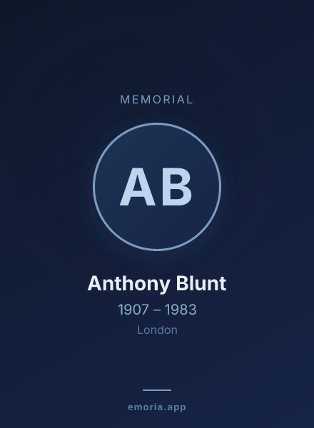 Memorial portrait of Anthony Blunt