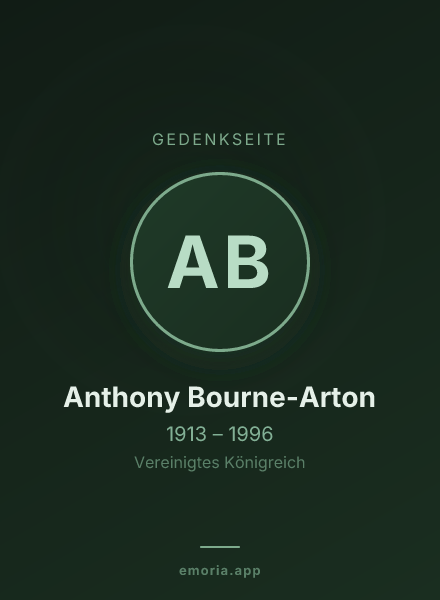 Gedenkportrait von Anthony Bourne-Arton