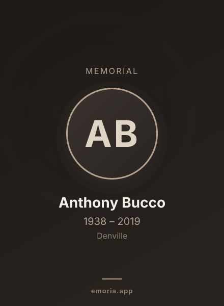 Memorial portrait of Anthony Bucco