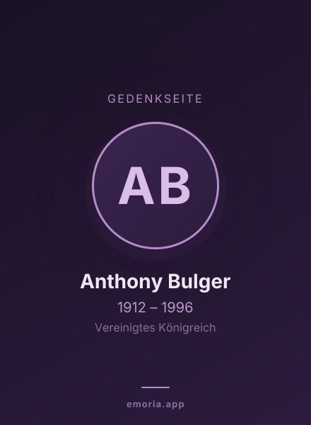 Gedenkportrait von Anthony Bulger