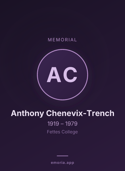 Memorial portrait of Anthony Chenevix-Trench
