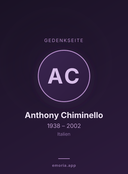Gedenkportrait von Anthony Chiminello