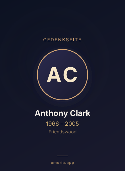 Gedenkportrait von Anthony Clark