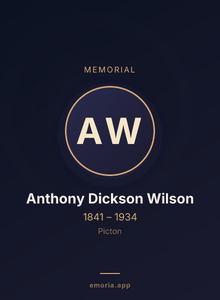 Memorial portrait of Anthony Dickson Wilson