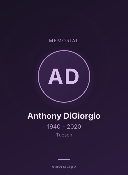 Memorial portrait of Anthony DiGiorgio