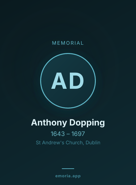 Memorial portrait of Anthony Dopping