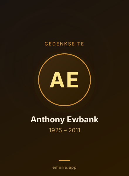 Gedenkportrait von Anthony Ewbank