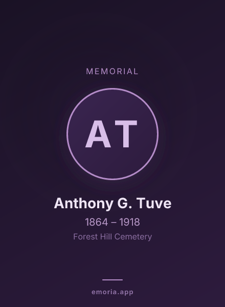 Memorial portrait of Anthony G. Tuve