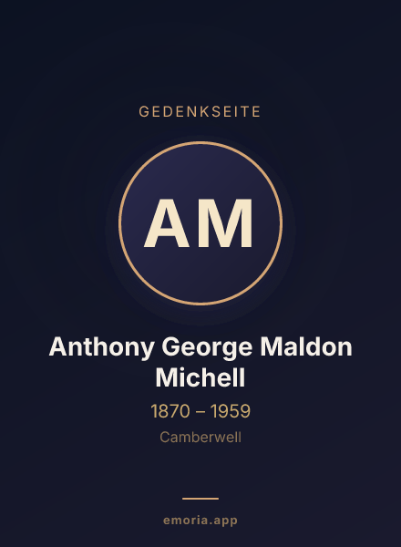 Gedenkportrait von Anthony George Maldon Michell