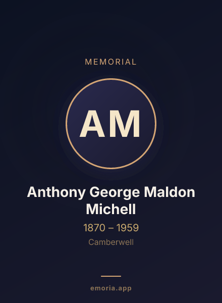 Memorial portrait of Anthony George Maldon Michell