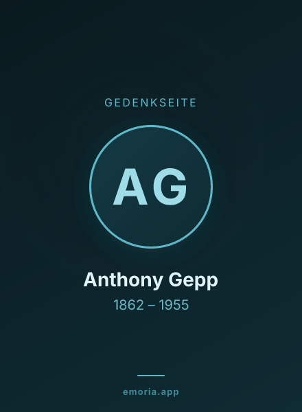 Gedenkportrait von Anthony Gepp