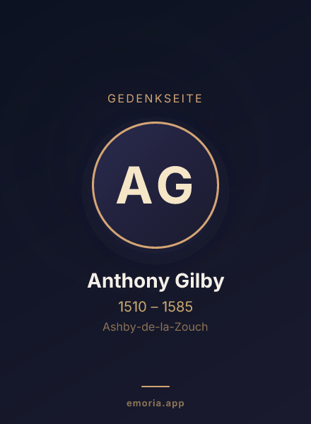 Gedenkportrait von Anthony Gilby