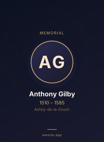 Memorial portrait of Anthony Gilby