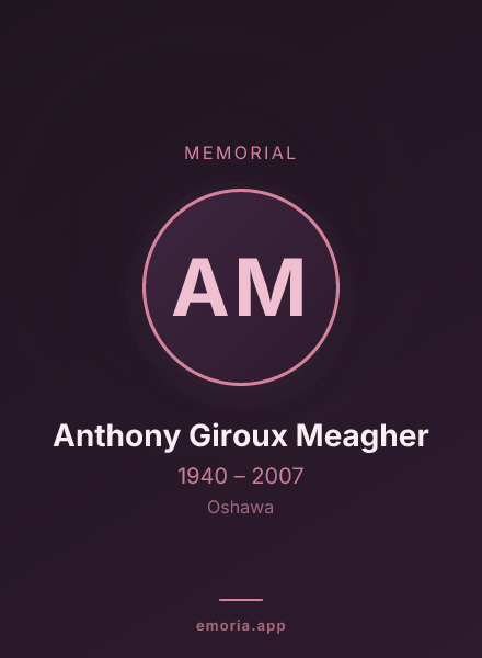 Memorial portrait of Anthony Giroux Meagher