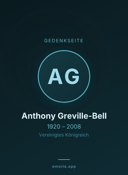 Gedenkportrait von Anthony Greville-Bell